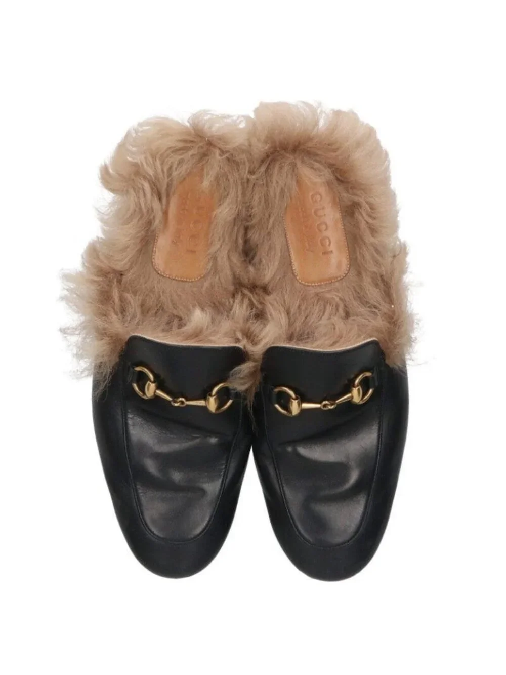 Gucci Princetown Horsebit Fur Slippers